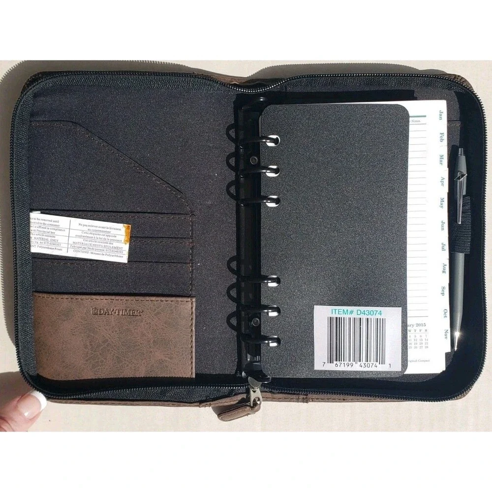 Day-Timer Brown 6 Ring Planner Organizer 8.5